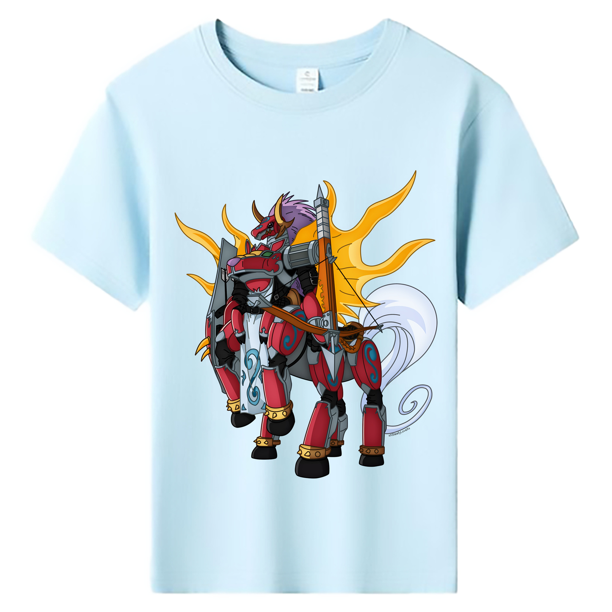 （画像用） Digimon デジタルモンスター/デジモン 綿100％キッズTシャツ（フロントプリント）